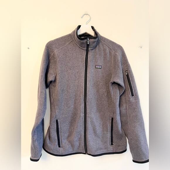 Patagonia better sweater fleece lined full zip up womens grey jacket fall hiking - Picture 1 of 10